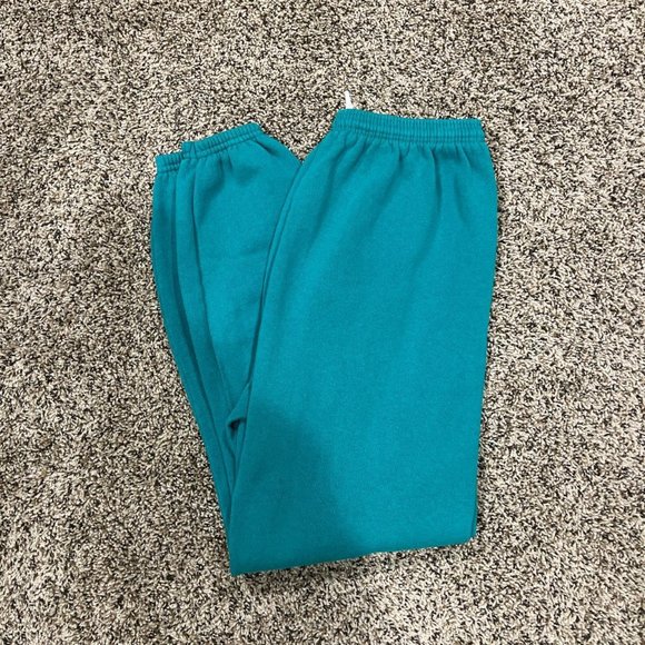 Men’s Vintage Teal Hanes Sweatpants - Picture 3 of 4